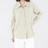 Women The Editor's Market Tops | Nella Oversized Shirt Gooseberry