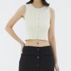 Women The Editor's Market Tops | Hosan Button-Down Knit Tank Mascarpone