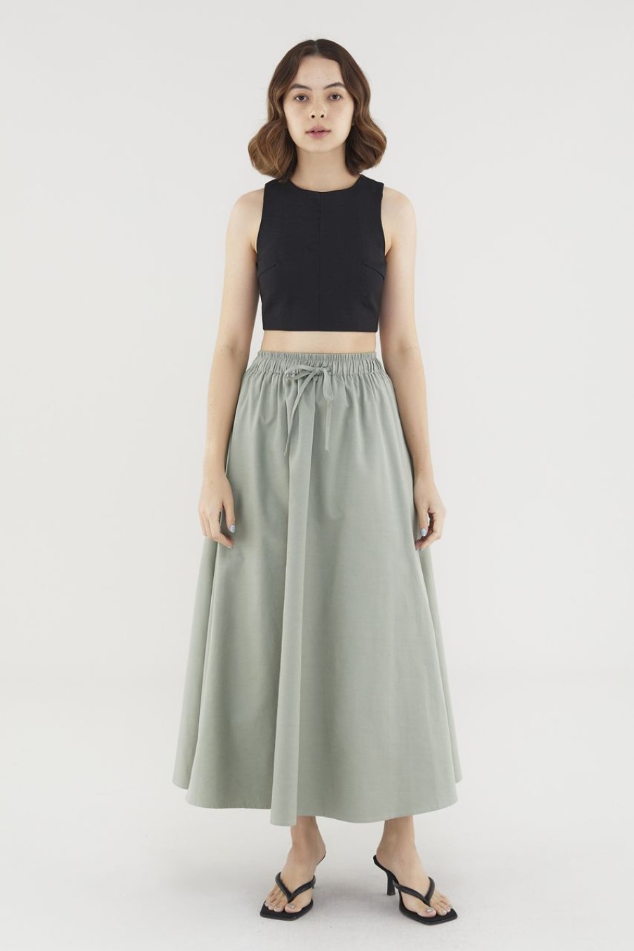 Women The Editor's Market Skirts | Dellis Drawstring Skirt Sage