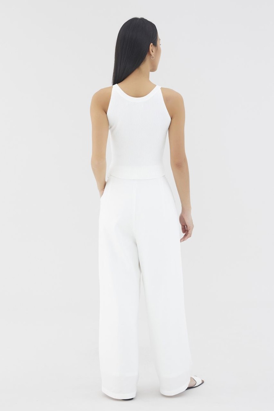 Women The Editor's Market Tops | Carmen Halter Tank White