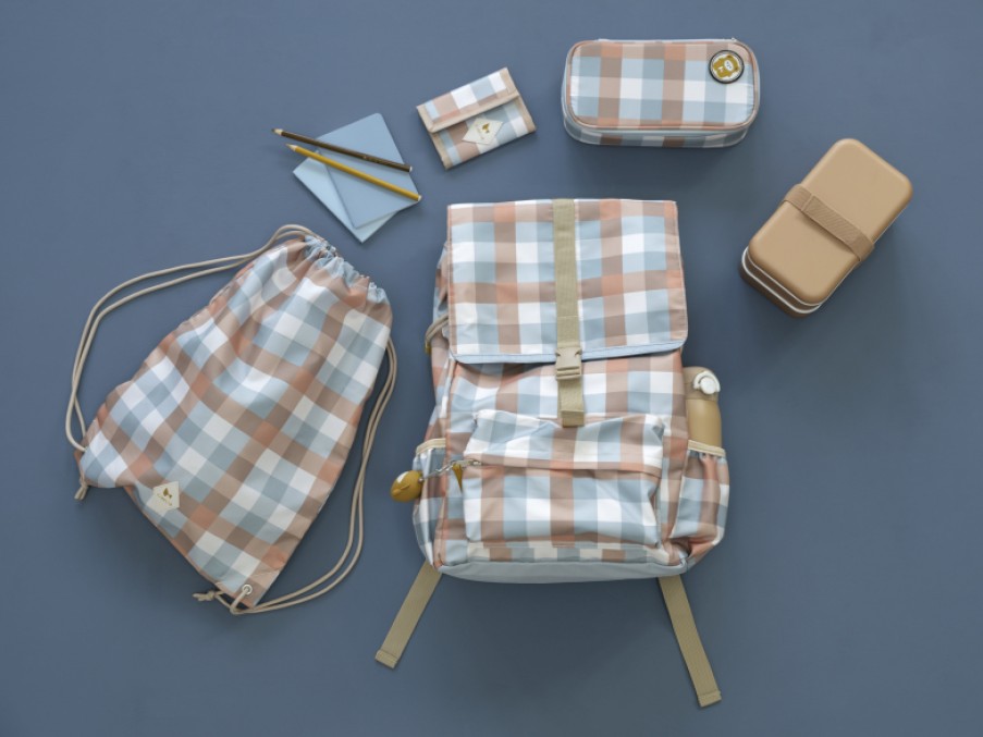 Kids Evryday Studios | Fabelab String Bag Cottage Blue Checks