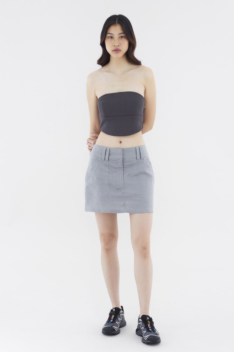 Women The Editor's Market Tops | Kryga Curve Hem Bandeau Shadow