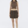 Women The Editor's Market Skirts | Felane Low-Rise Mini Skirt Espresso