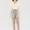 Women The Editor's Market Shorts | Bonita Linen Relaxed Shorts Taupe