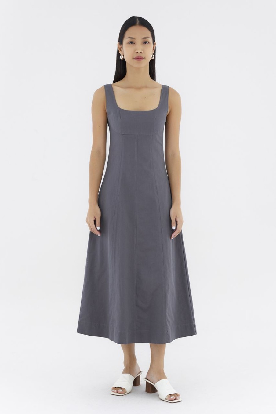 Women The Editor's Market Dresses | Giana Panelled Dress Shadow