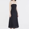 Women The Editor's Market Dresses | Alexis Linen Empire Tube Dress Black