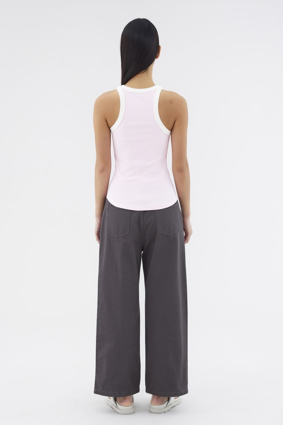 Women The Editor's Market Tops | Valen Racer Tank Sakura/Ivory