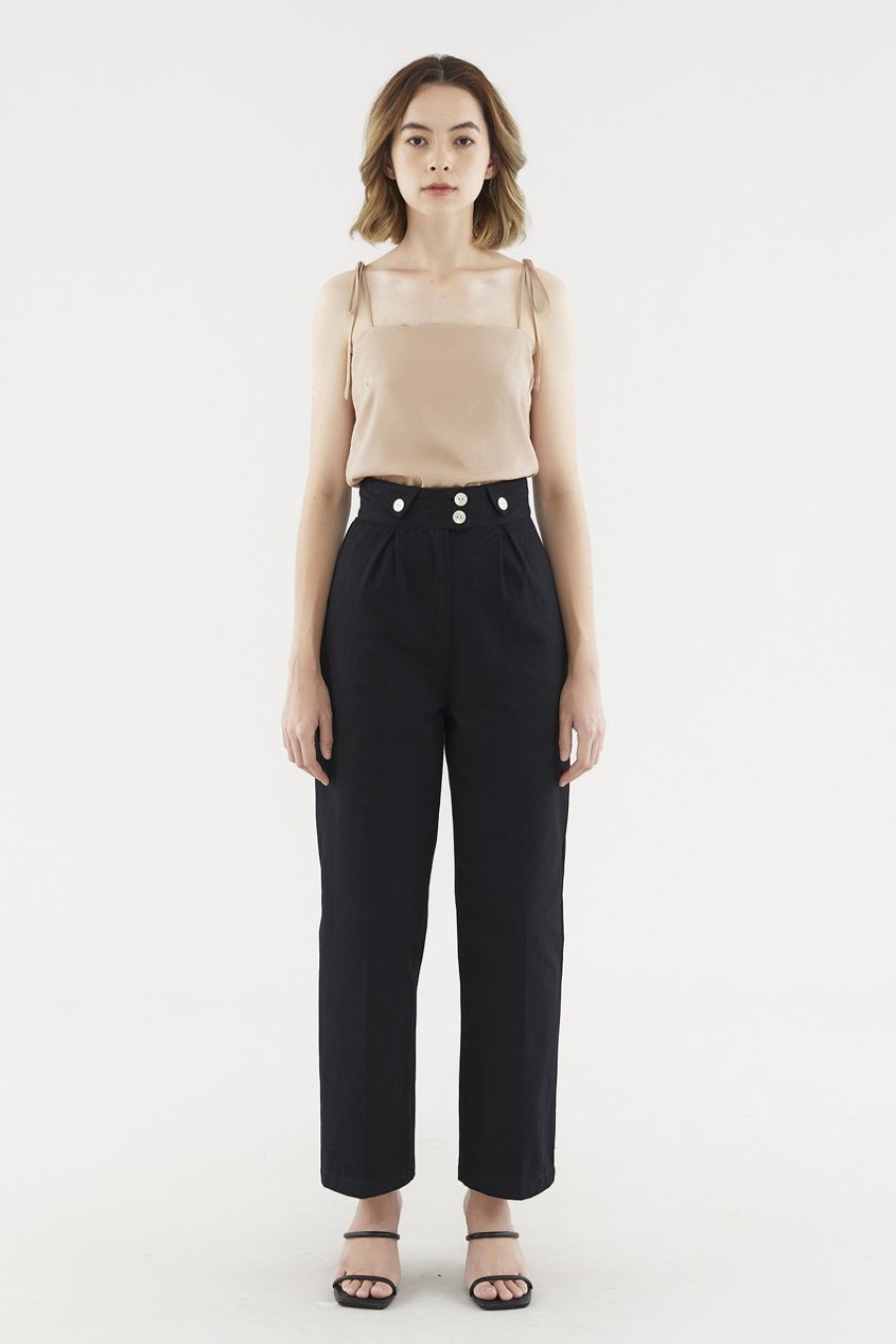 Women Palette Pants | Carter Front-Fold Pants Black