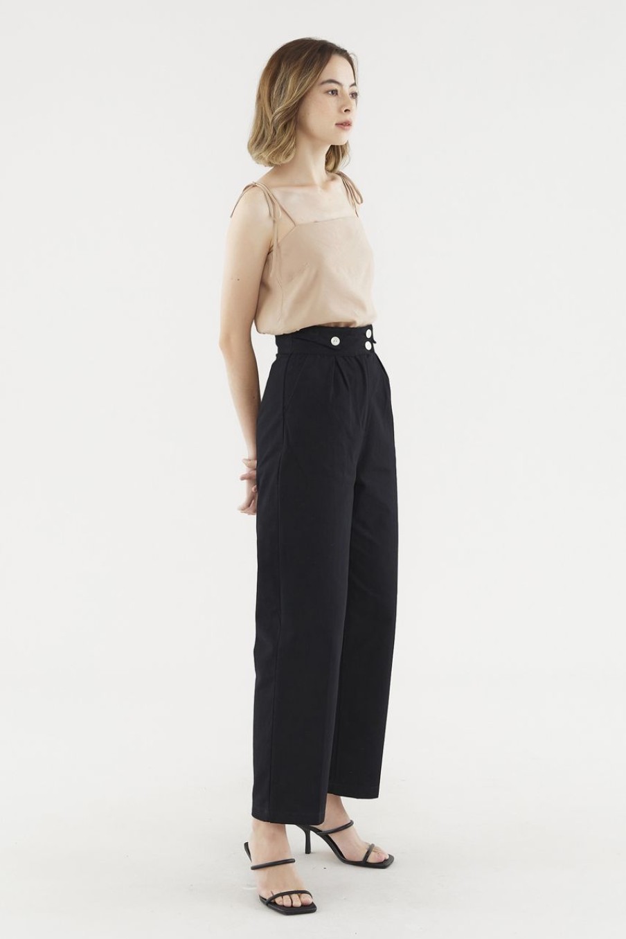 Women Palette Pants | Carter Front-Fold Pants Black