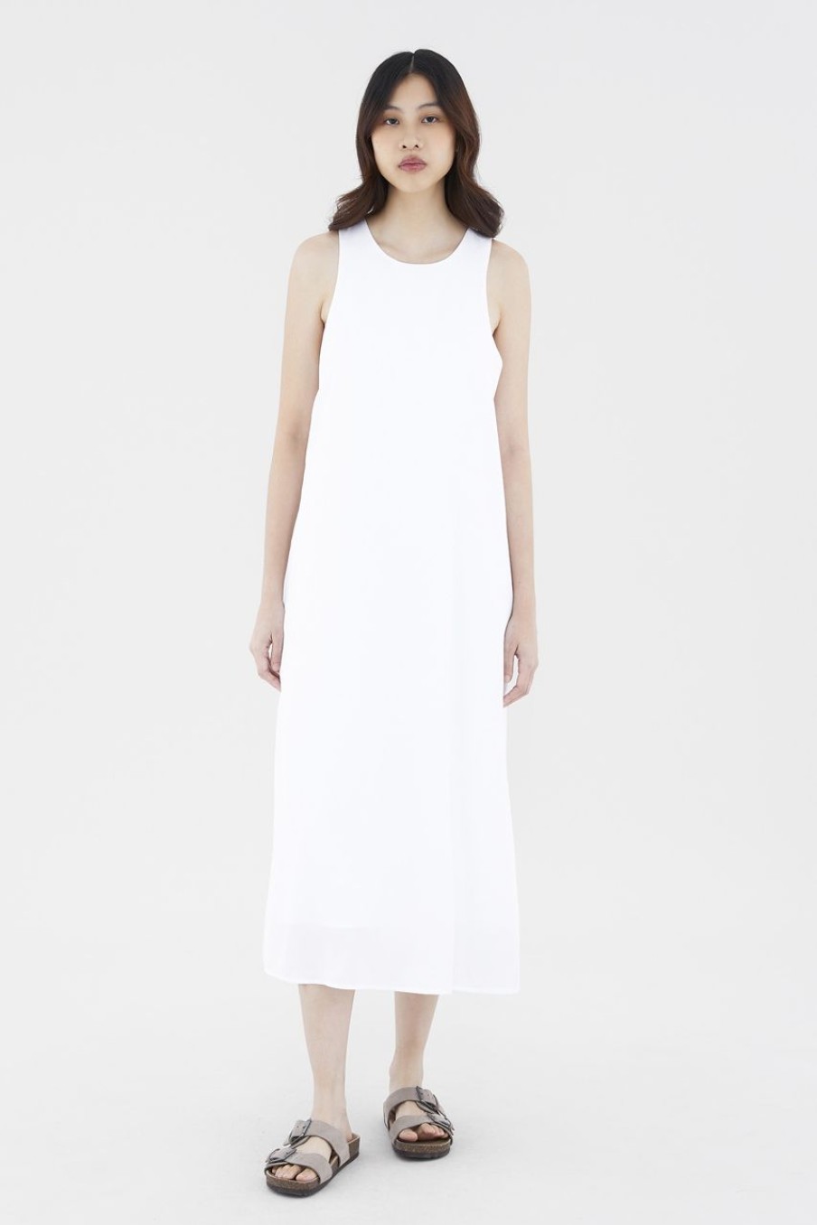 Women The Editor's Market Dresses | Quine Racer Back Dress White