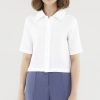 Women The Editor's Market Tops | Veerle Linen Relaxed Shirt White