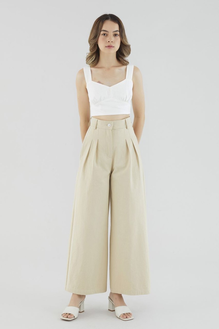 Women The Editor's Market Pants | Kerifa Wide-Leg Pants Latte