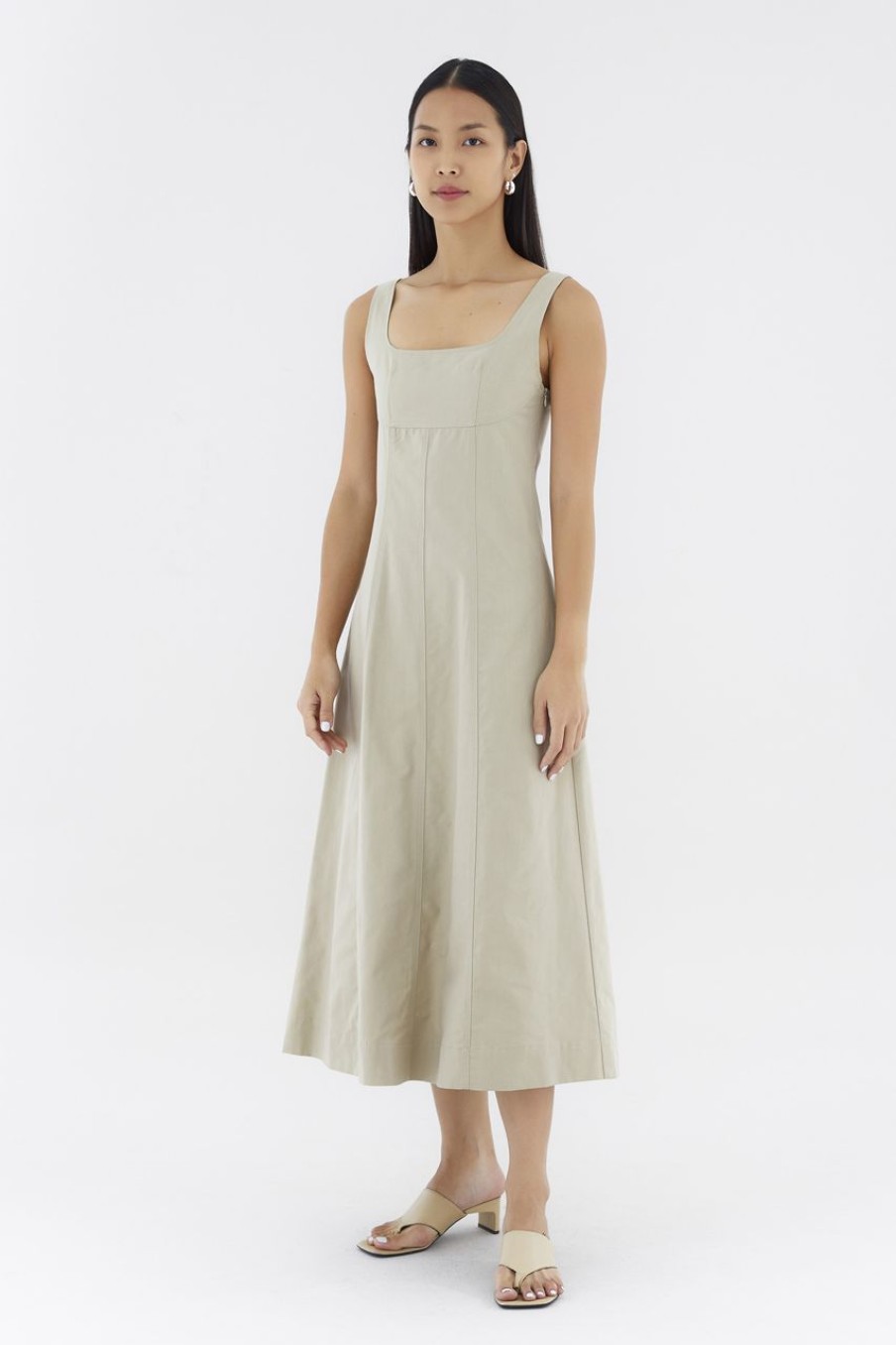 Women The Editor's Market Dresses | Giana Panelled Dress Latte