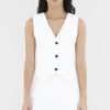 Women The Editor's Market Tops | Mervelyn Waistcoat White