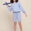 Kids Evryday Studios | Longline Sweatshorts Dust Blue