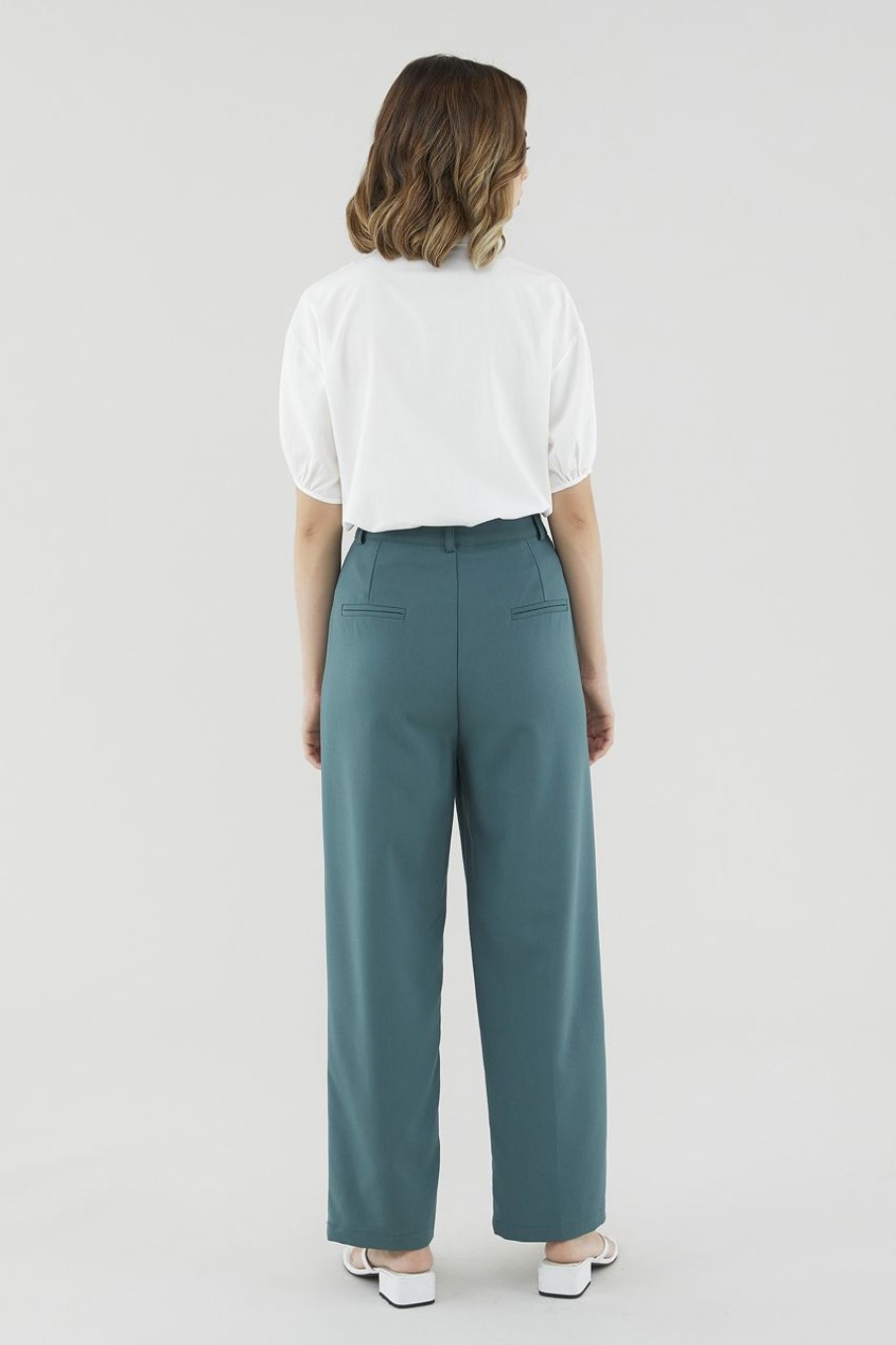 Women The Editor's Market Pants | Jardena Straight Leg Pants Dark Cyan