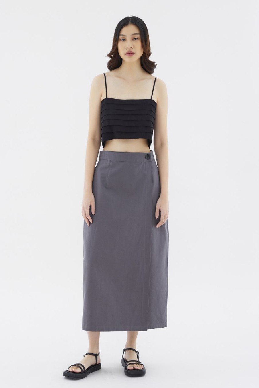 Women The Editor's Market Skirts | Dylrie Wrap Skirt Shadow