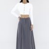 Women The Editor's Market Skirts | Juna Mid-Rise A-Line Skirt Ash