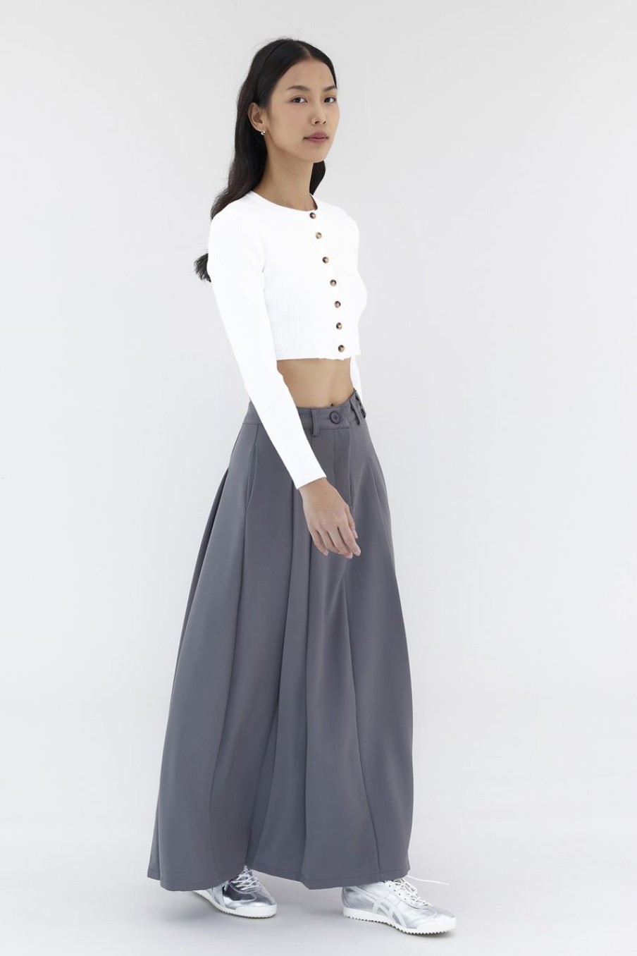 Women The Editor's Market Skirts | Juna Mid-Rise A-Line Skirt Ash