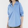 Women The Editor's Market Tops | Theia Relaxed Shirt Milky Blue