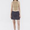 Women The Editor's Market Skirts | Vanrell Linen Low-Rise Skirt Liquorice