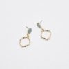 Women Afterall Earrings | Julia Drop Earrings Green/Gold